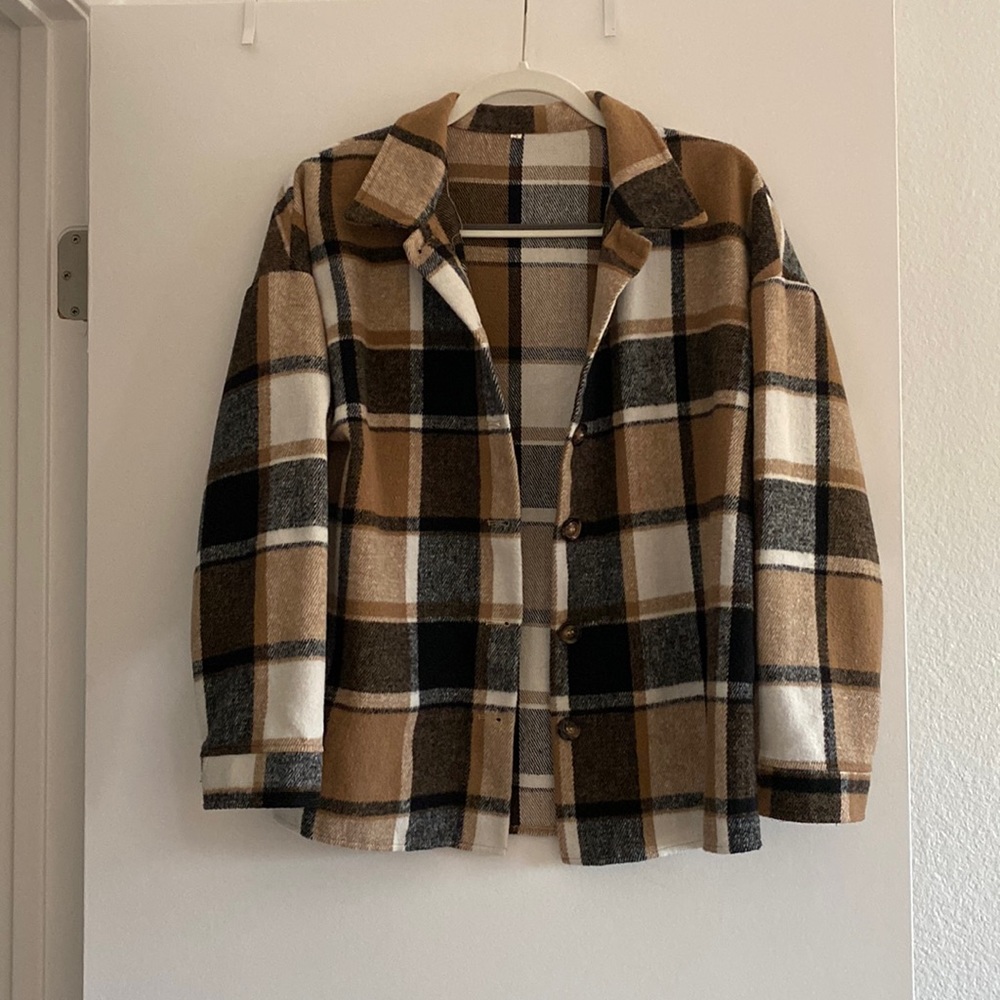Womens Plaid Shacket